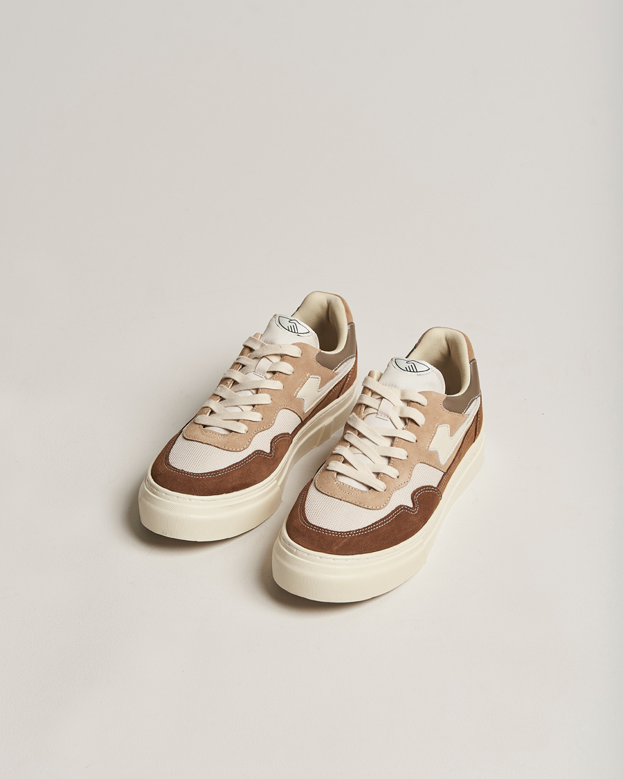 Hombres | Stepney Workers Club Pearl S-Strike Suede Mixed Sneaker Bark | Stepney Workers Club | Pearl S-Strike Suede Mixed Sneaker Bark