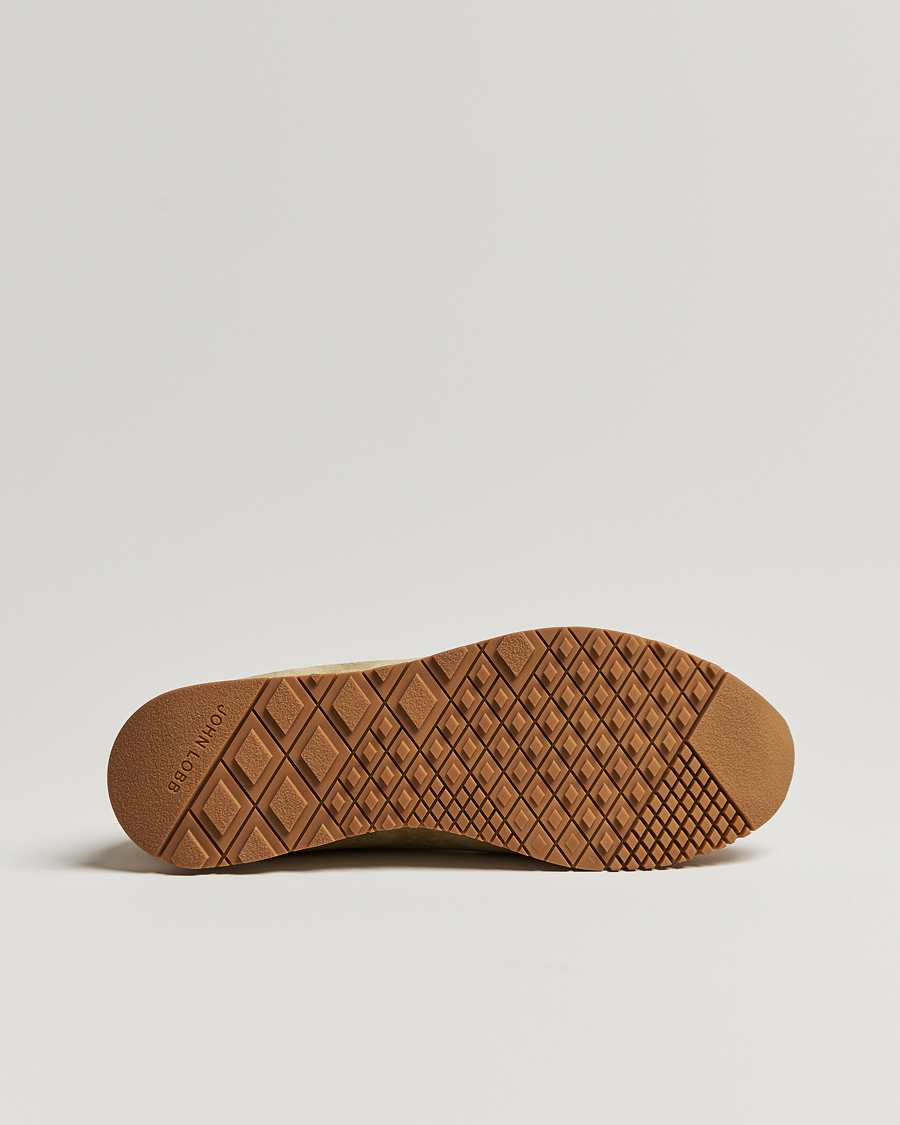 Hombres | John Lobb Hurlingham Running Sneakers Moss Suede | John Lobb | Hurlingham Running Sneakers Moss Suede