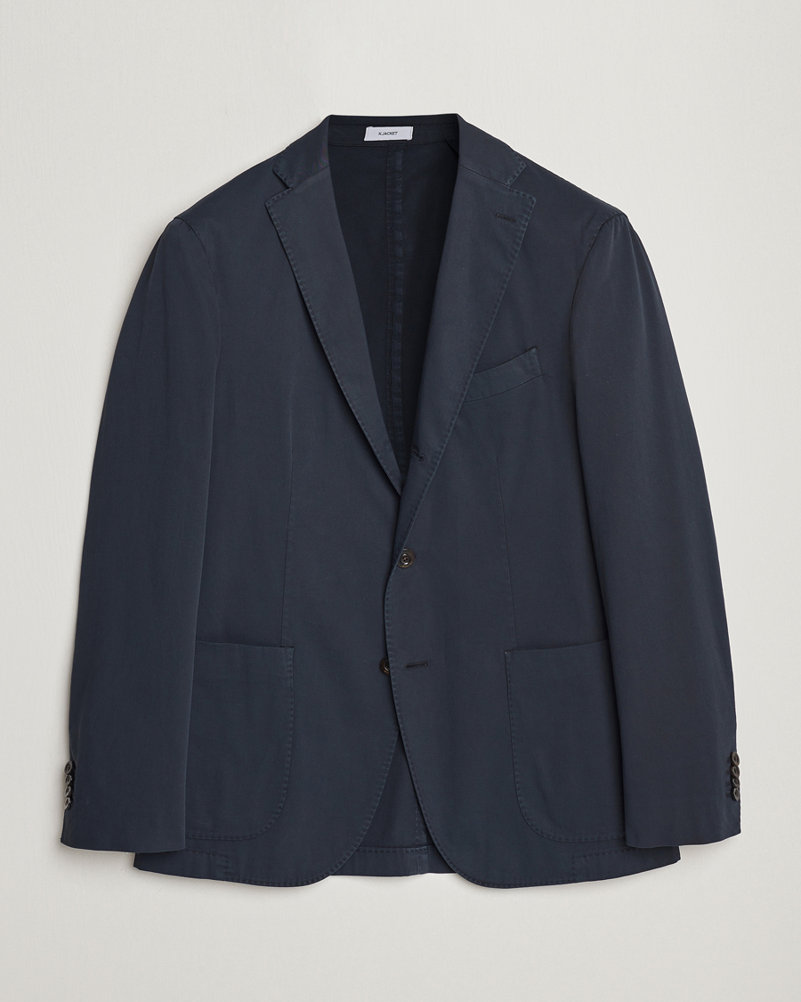 Hombres | Blazers | Boglioli | K Jacket Cotton Stretch Blazer Navy