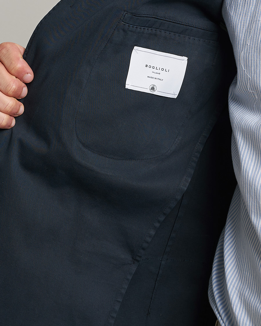 Hombres | Blazers | Boglioli | K Jacket Cotton Stretch Blazer Navy
