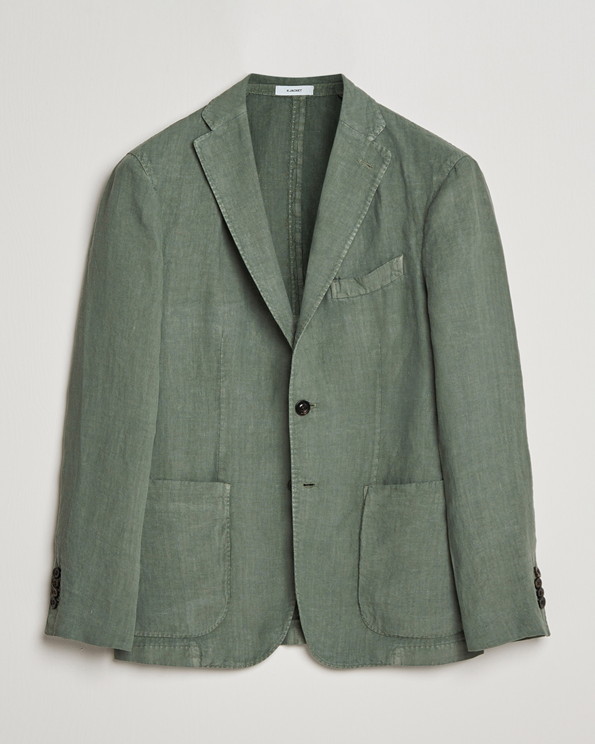 Hombres | Blazers | Boglioli | K Jacket Linen Blazer Sage Green