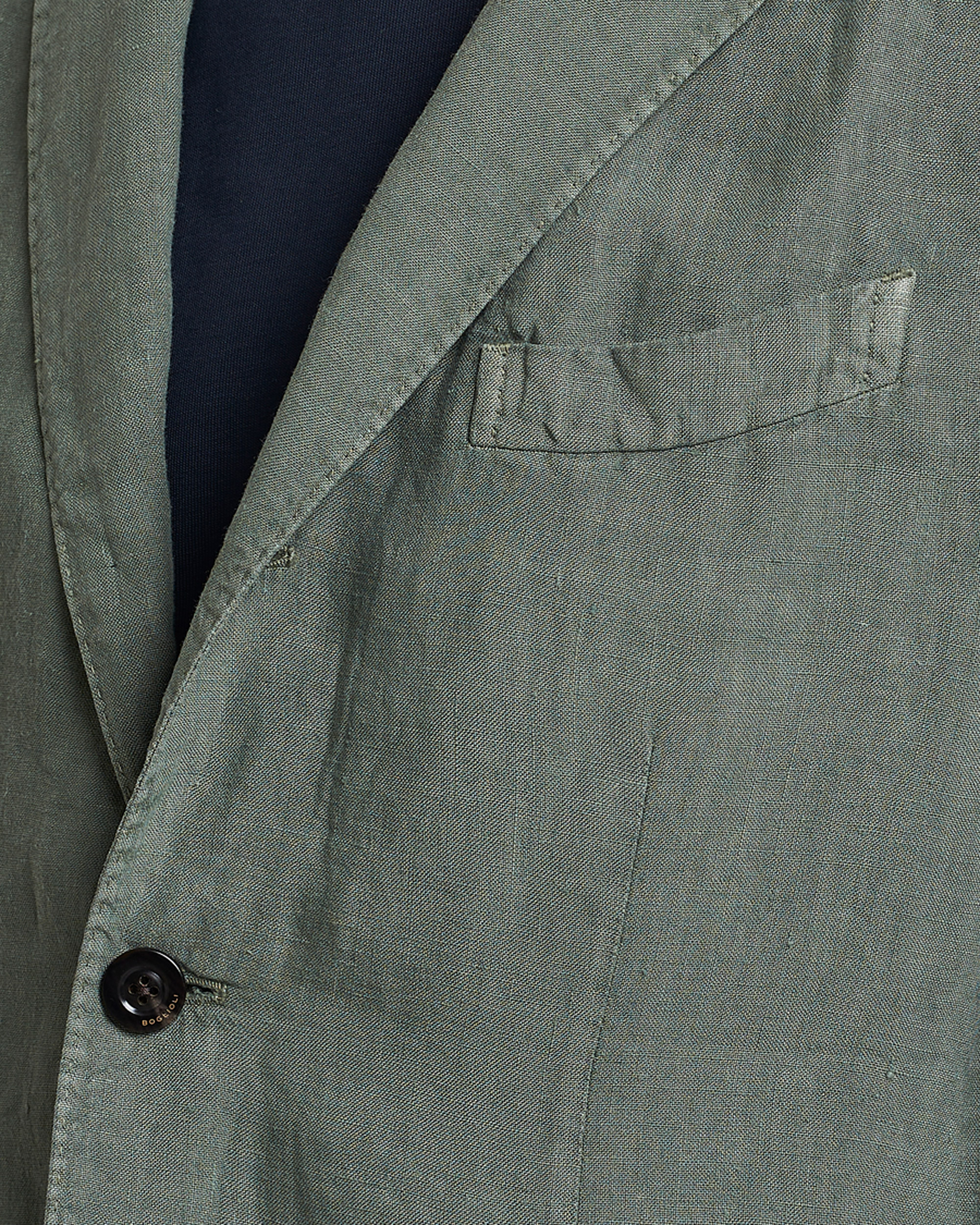 Hombres | Blazers | Boglioli | K Jacket Linen Blazer Sage Green