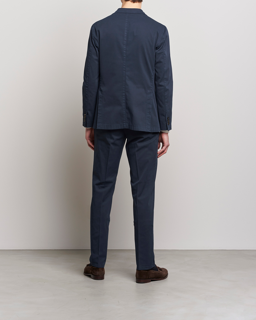 Hombres | Trajes | Boglioli | K Jacket Cotton Stretch Suit Navy