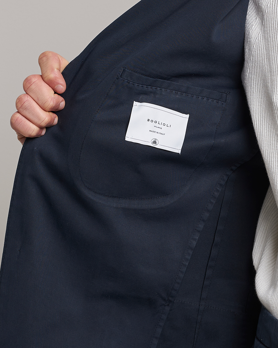 Hombres | Trajes | Boglioli | K Jacket Cotton Stretch Suit Navy
