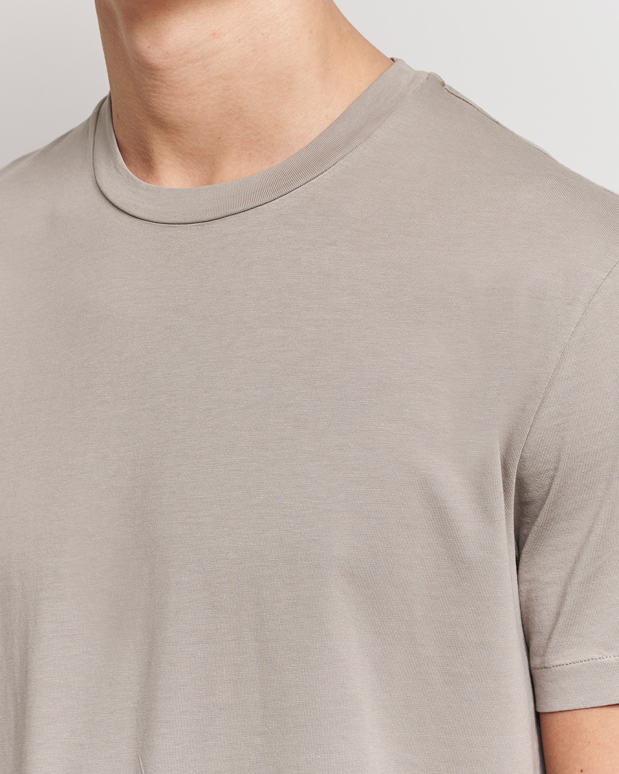 Hombres | Camisetas | Boglioli | Short Sleeve T-Shirt Washed Grey