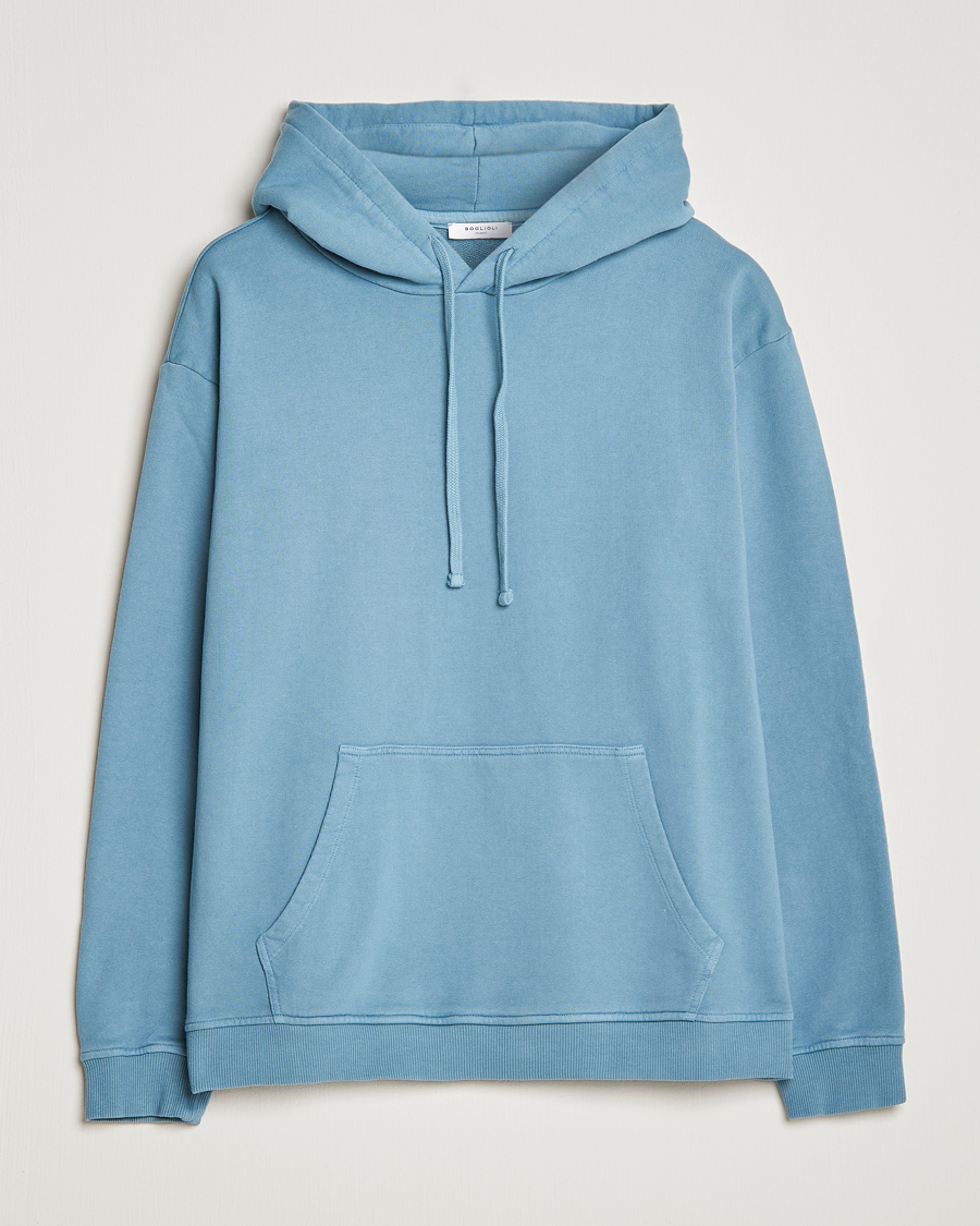 Hombres | Jerséis y prendas de punto | Boglioli | Hooded Sweater Dusty Blue