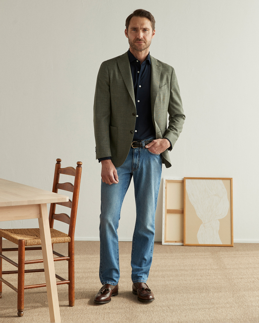 Hombres | Vaqueros | Boglioli | Denim Jeans Medium Wash