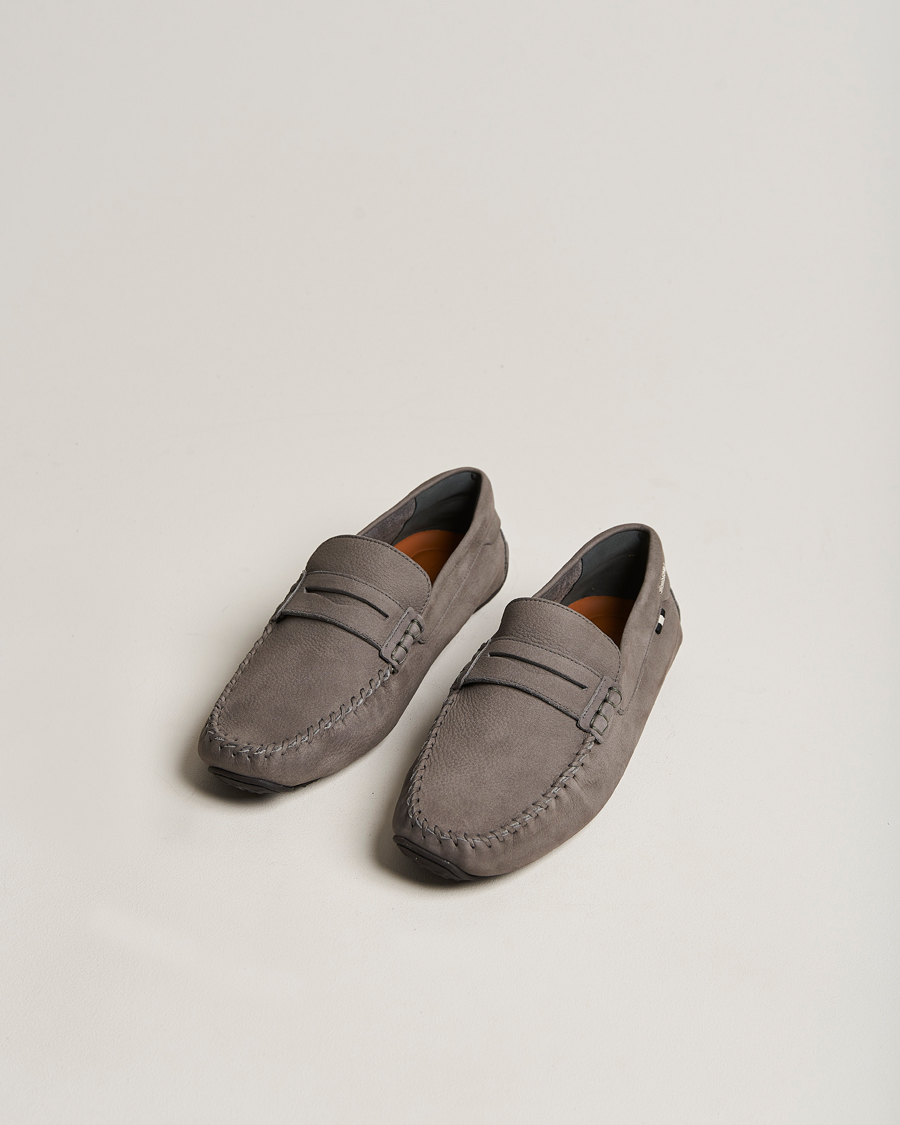 Hombres | Bally Peir Calf Leather Car Shoe Dark Mineral | Bally | Peir Calf Leather Car Shoe Dark Mineral