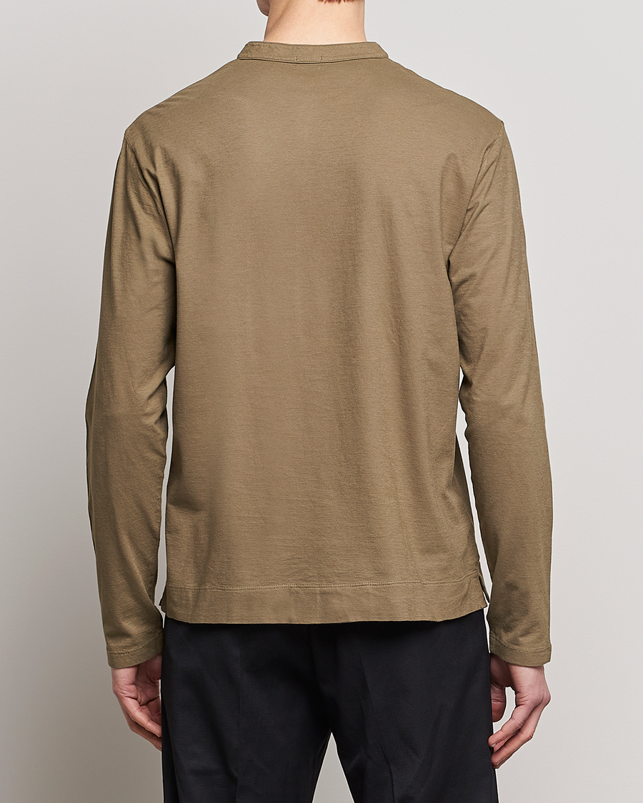Hombres | Jerséis y prendas de punto | Massimo Alba | Hawai Watercolor Henley Green Desert