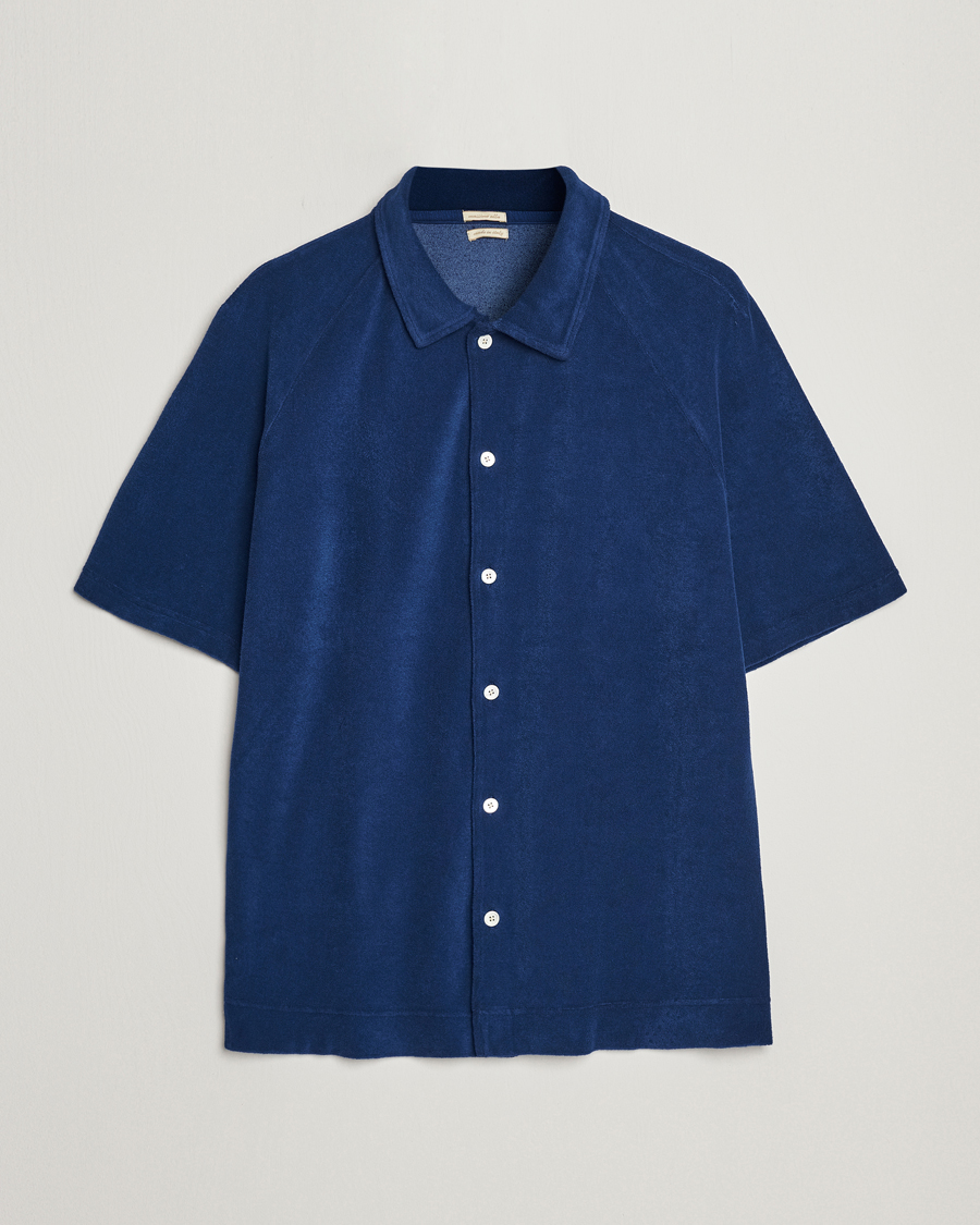 Hombres | Polos | Massimo Alba | Terry Polo Shirt Navy
