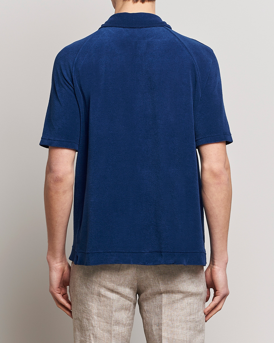 Hombres | Polos | Massimo Alba | Terry Polo Shirt Navy