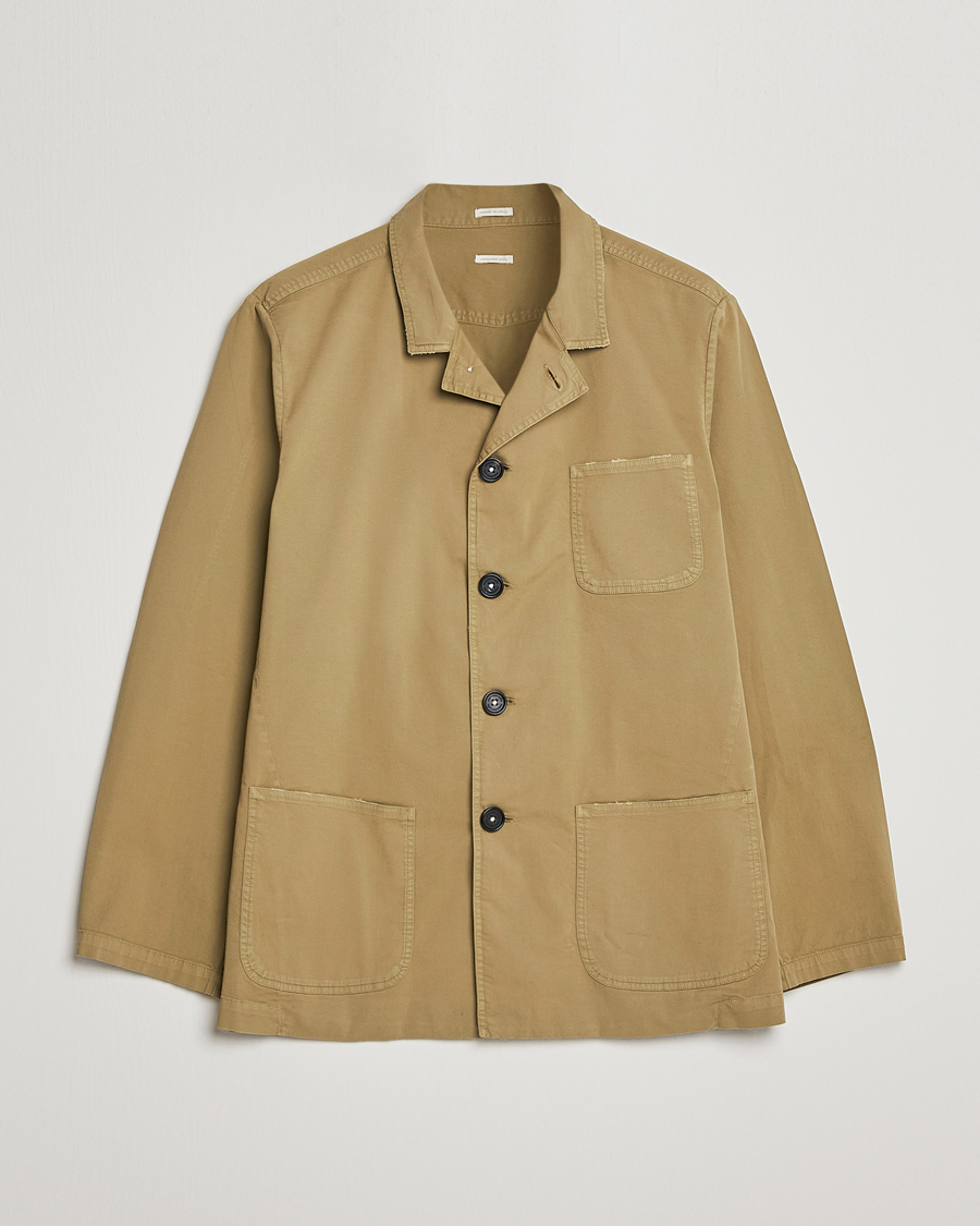 Hombres | Abrigos y chaquetas | Massimo Alba | Florida Stone Washed Shirt Jacket Green Desert