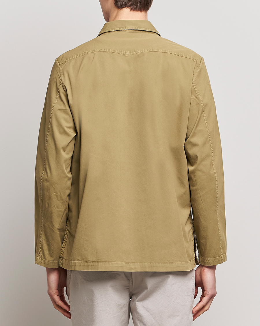 Hombres | Abrigos y chaquetas | Massimo Alba | Florida Stone Washed Shirt Jacket Green Desert
