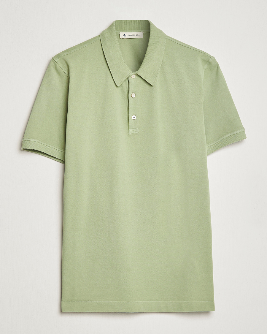Hombres | Polos | Piacenza Cashmere | Portofino Short Sleeve Polo Mint