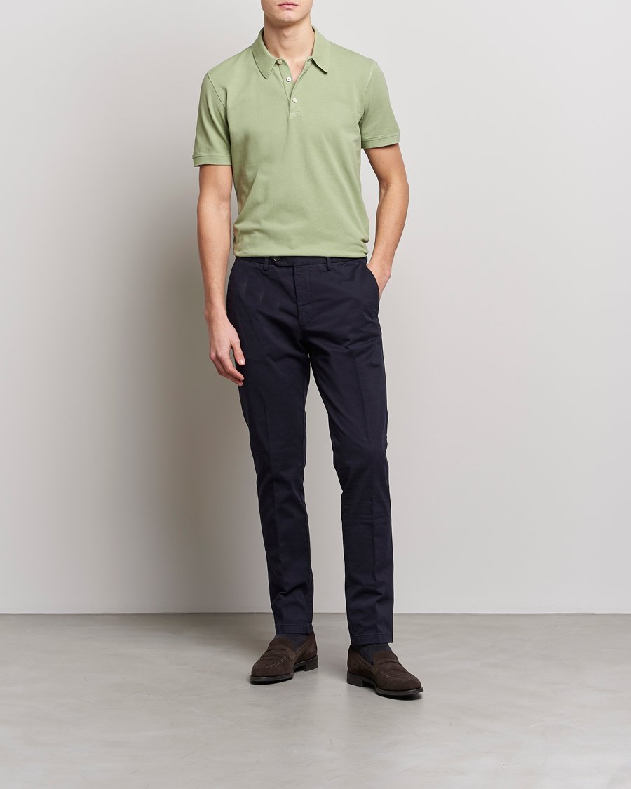 Hombres | Polos | Piacenza Cashmere | Portofino Short Sleeve Polo Mint