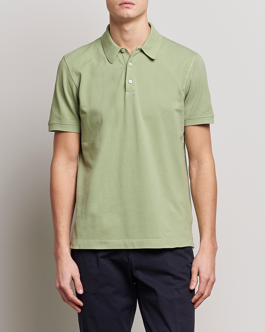 Hombres | Polos | Piacenza Cashmere | Portofino Short Sleeve Polo Mint
