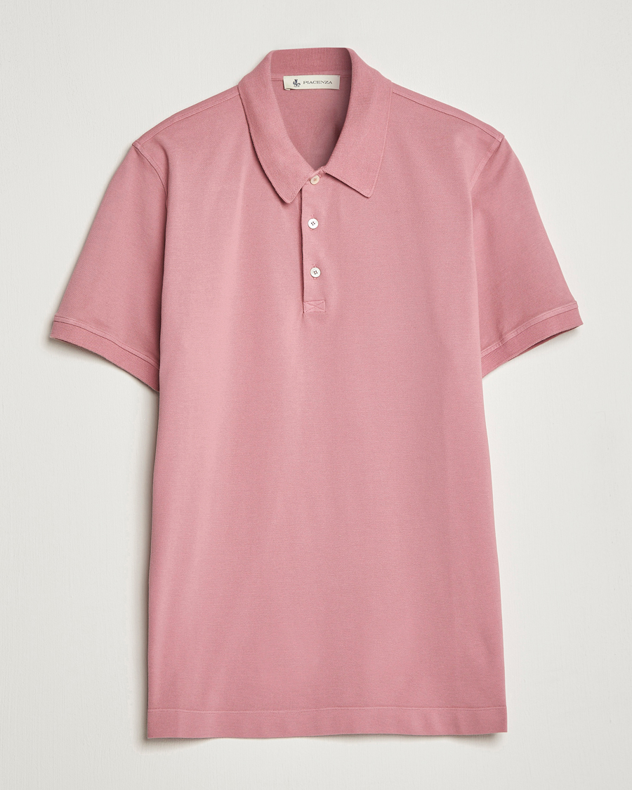 Hombres | Polos | Piacenza Cashmere | Portofino Short Sleeve Polo Rosa