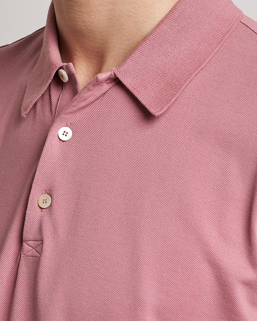 Hombres | Polos | Piacenza Cashmere | Portofino Short Sleeve Polo Rosa