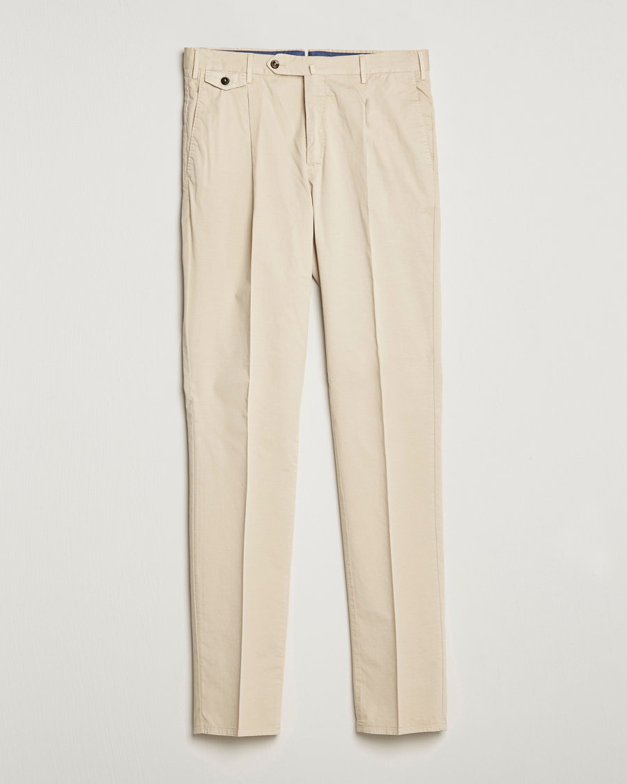 Hombres | Pantalones | PT01 | Gentleman Fit Cotton Stretch Chinos Light Beige