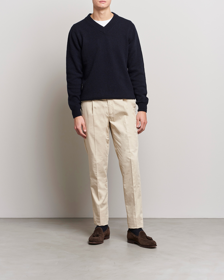 Hombres | Pantalones | PT01 | Gentleman Fit Cotton Stretch Chinos Light Beige