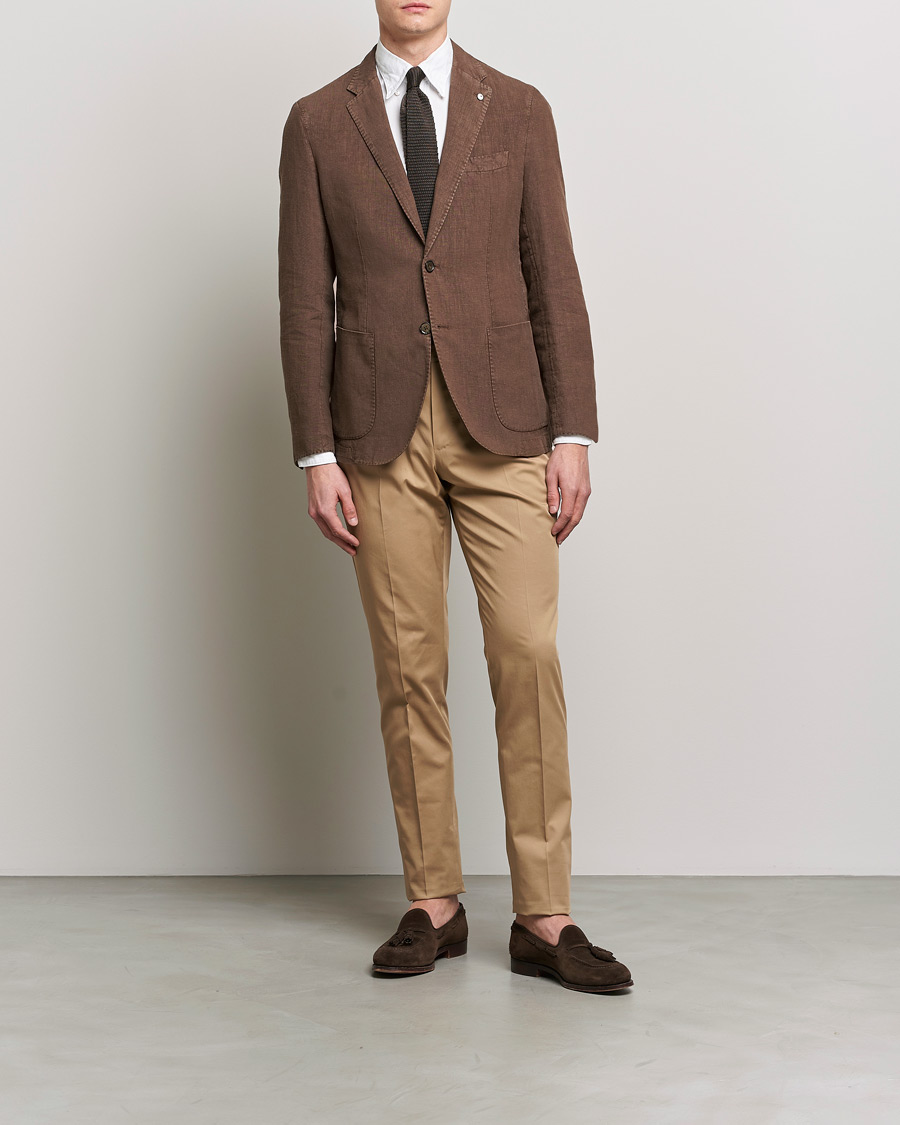 Hombres | Pantalones | PT01 | Gentleman Fit Silkochino Trousers Beige