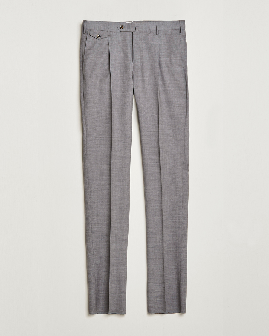 Hombres | Pantalones | PT01 | Gentleman Fit Wool Trousers Light Grey