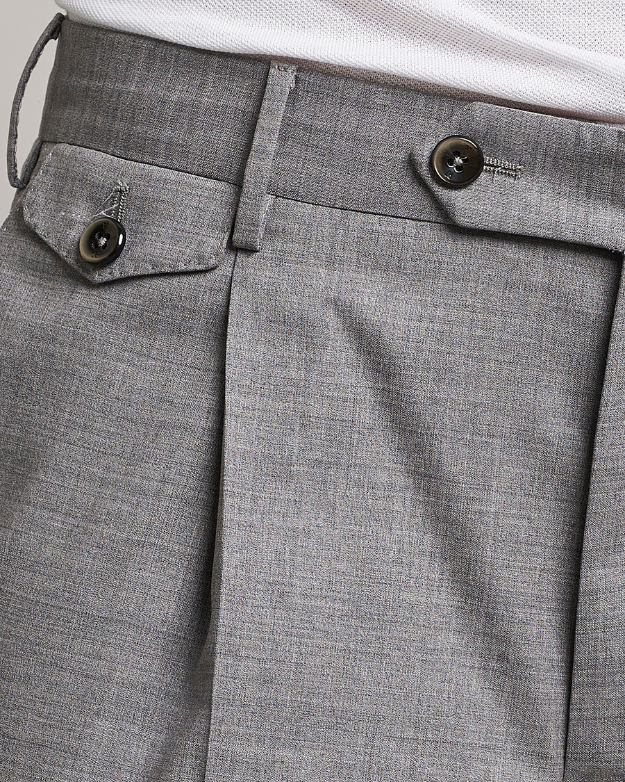 Hombres | Pantalones | PT01 | Gentleman Fit Wool Trousers Light Grey