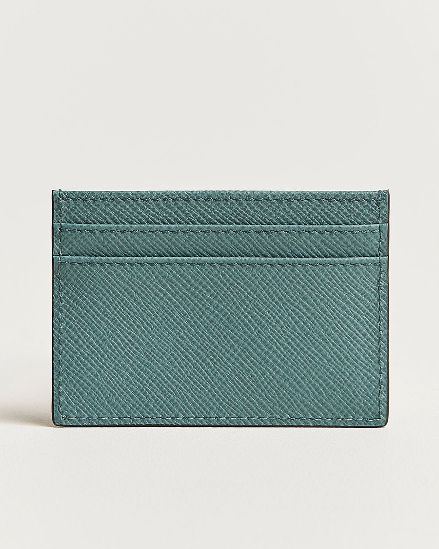 Hombres | Smythson Panama Flat Cardholder Dark Teal | Smythson | Panama Flat Cardholder Dark Teal