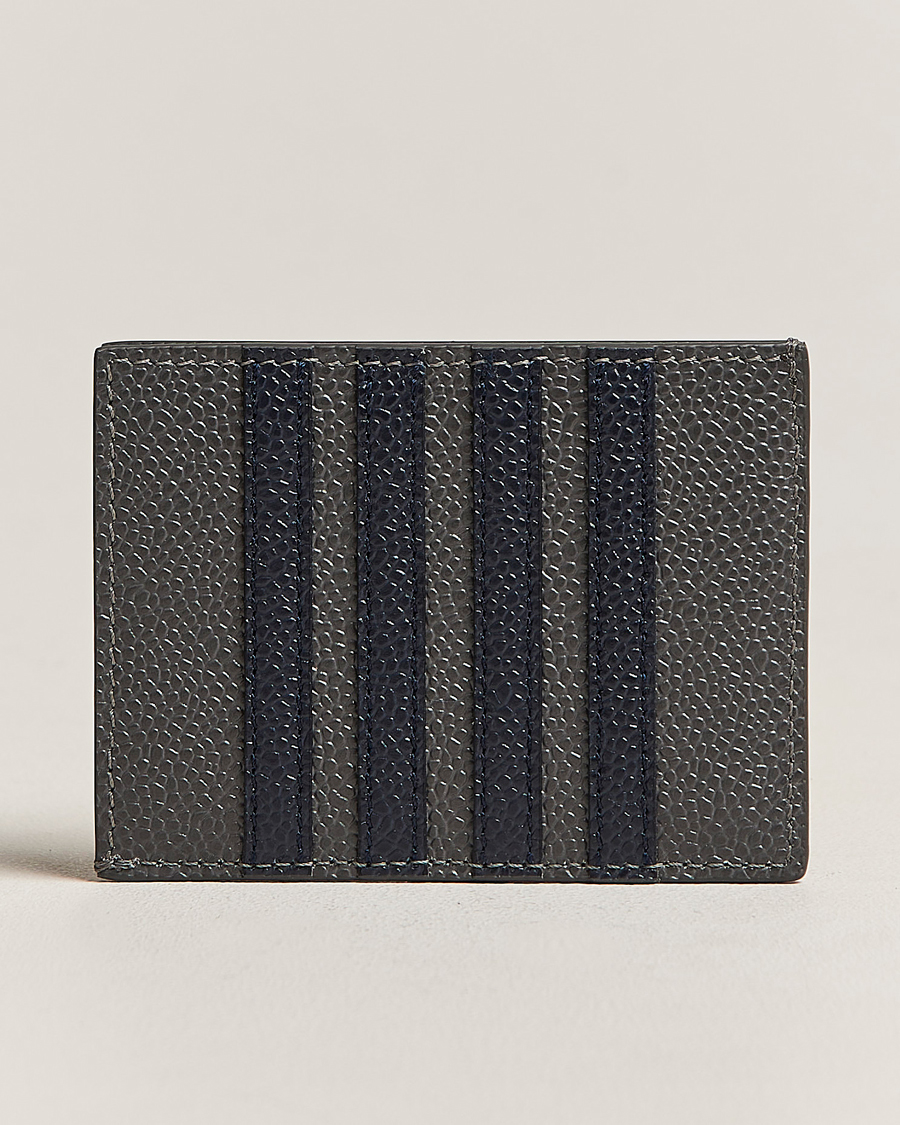 Hombres | Thom Browne Pebble Grain Cardholder Dark Grey | Thom Browne | Pebble Grain Cardholder Dark Grey