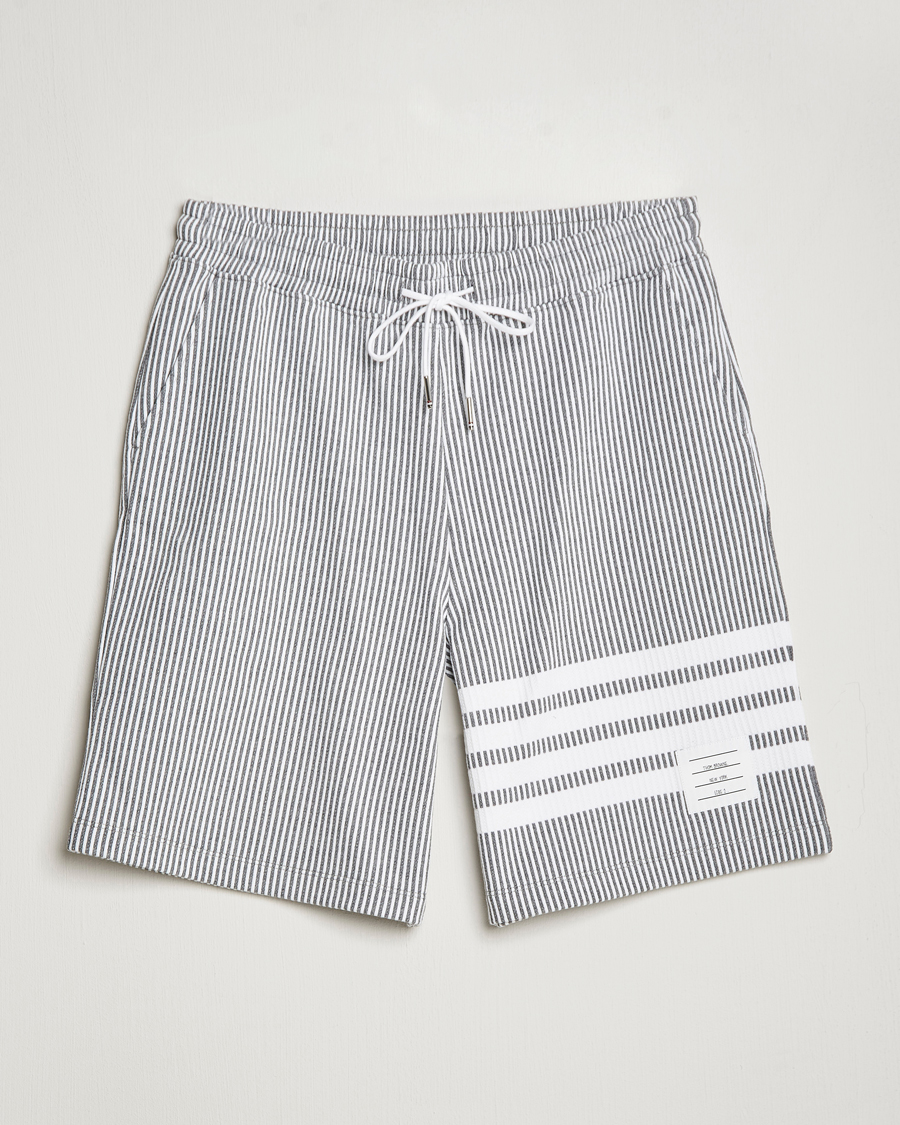 Hombres | Pantalones cortos | Thom Browne | Seersucker Loopback Shorts Light Grey