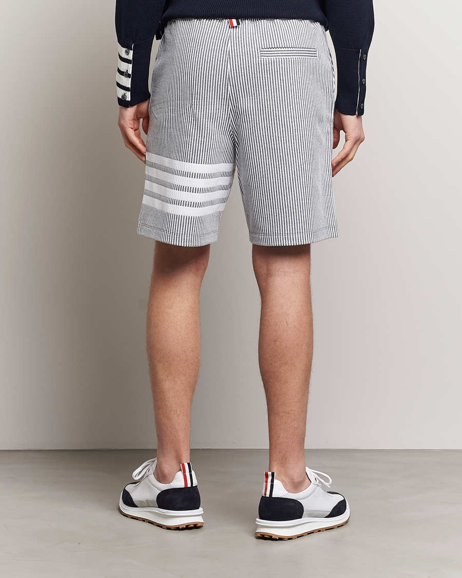 Hombres | Pantalones cortos | Thom Browne | Seersucker Loopback Shorts Light Grey