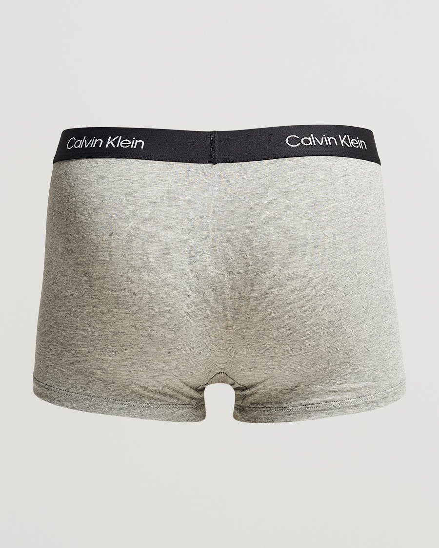 Hombres | Bañadores | Calvin Klein | Cotton Stretch Trunk 3-pack Grey/White/Black