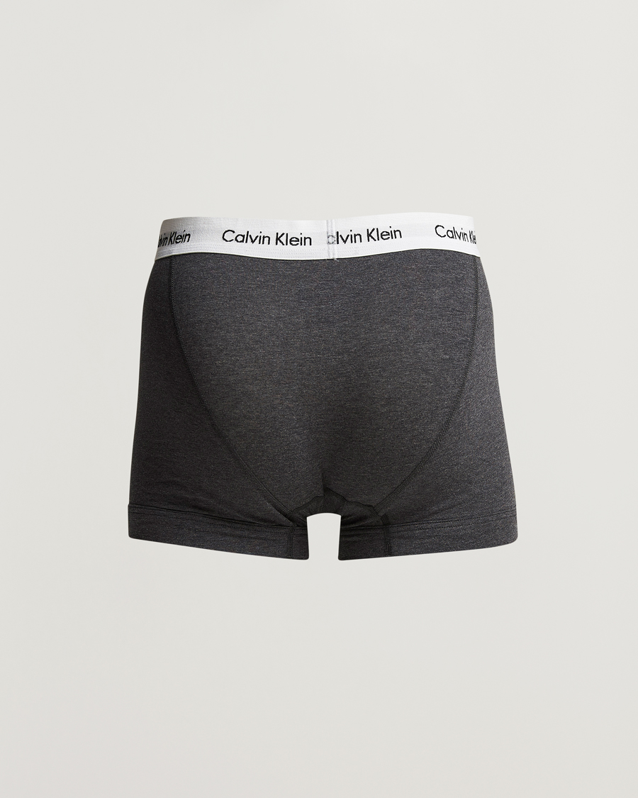 Hombres | Ropa interior y calcetines | Calvin Klein | Cotton Stretch Trunk 3-Pack Charcoal/Yellow/Green