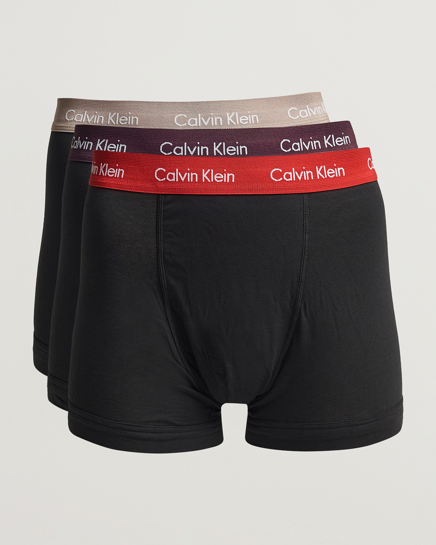 Hombres | Ropa interior y calcetines | Calvin Klein | Cotton Stretch Trunk 3-Pack Black