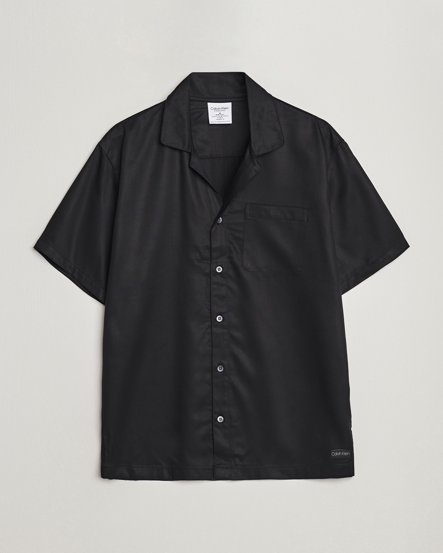 Hombres | Camisas | Calvin Klein | Lyocell Short Sleeve Loungewear Shirt Black