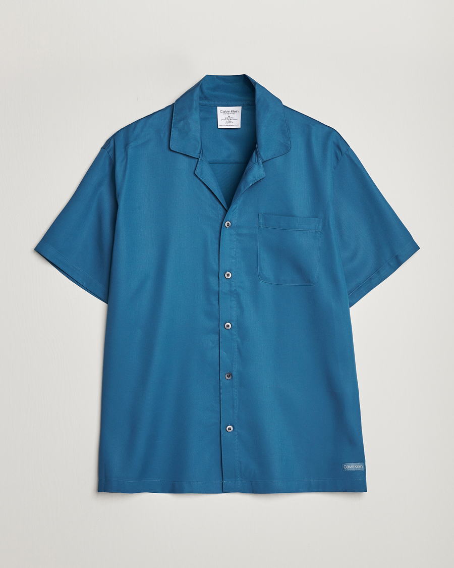 Hombres | Camisas | Calvin Klein | Lyocell Short Sleeve Loungewear Shirt Midnight