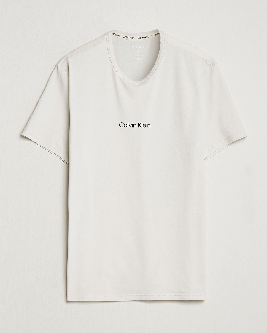 Hombres | Camisetas | Calvin Klein | Logo Crew Neck Loungewear T-Shirt Silver Birch