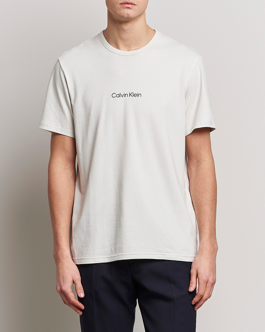 Hombres | Camisetas | Calvin Klein | Logo Crew Neck Loungewear T-Shirt Silver Birch