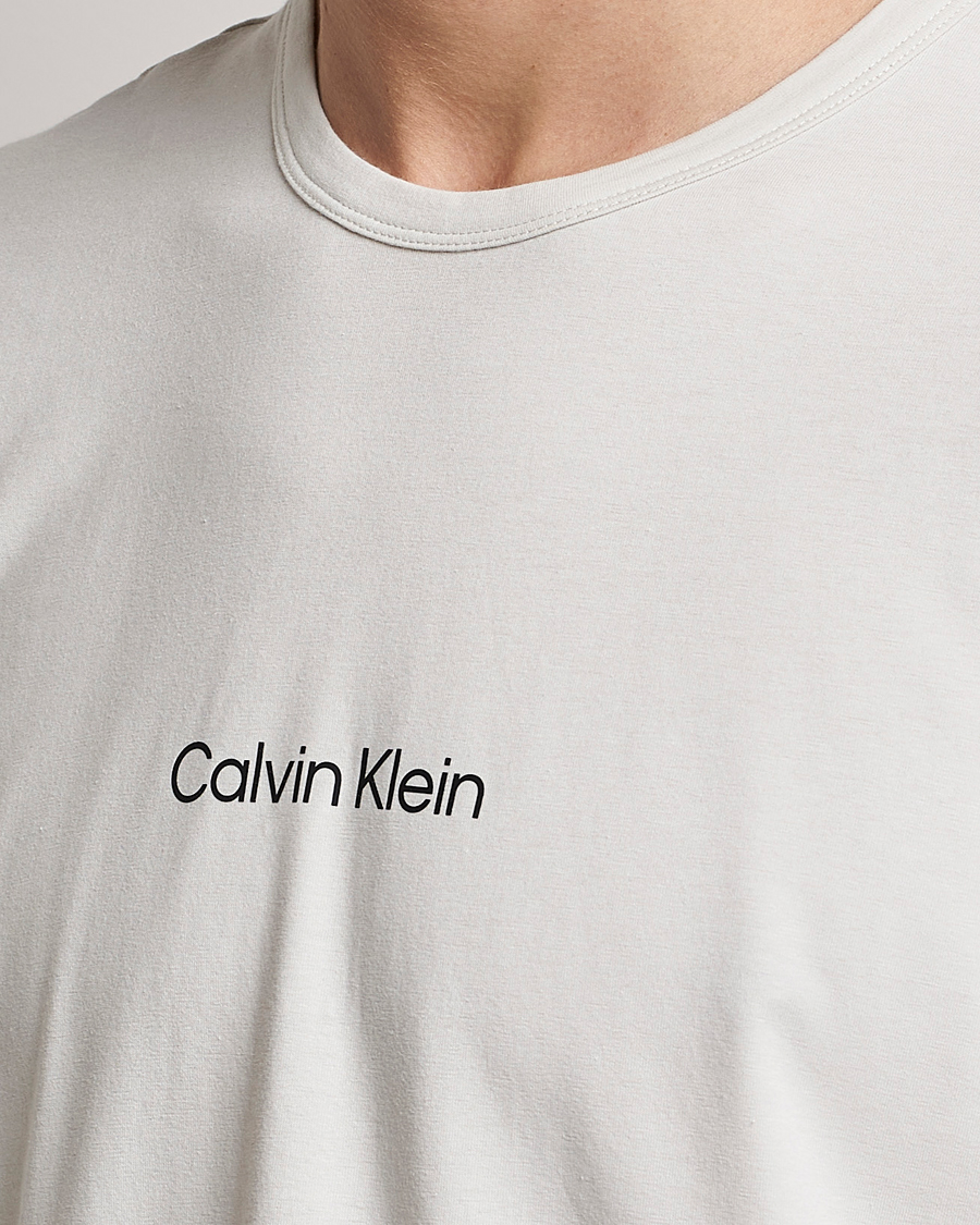 Hombres | Camisetas | Calvin Klein | Logo Crew Neck Loungewear T-Shirt Silver Birch