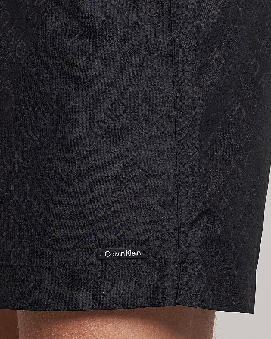 Hombres | Bañadores | Calvin Klein | Tailored Monogram Swimshorts Black
