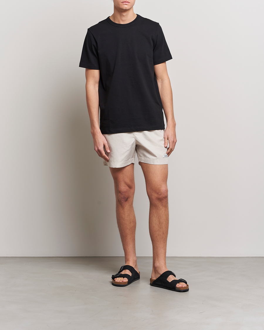 Hombres | Bañadores | Calvin Klein | Logo Drawstring Swimshorts Stony Beige