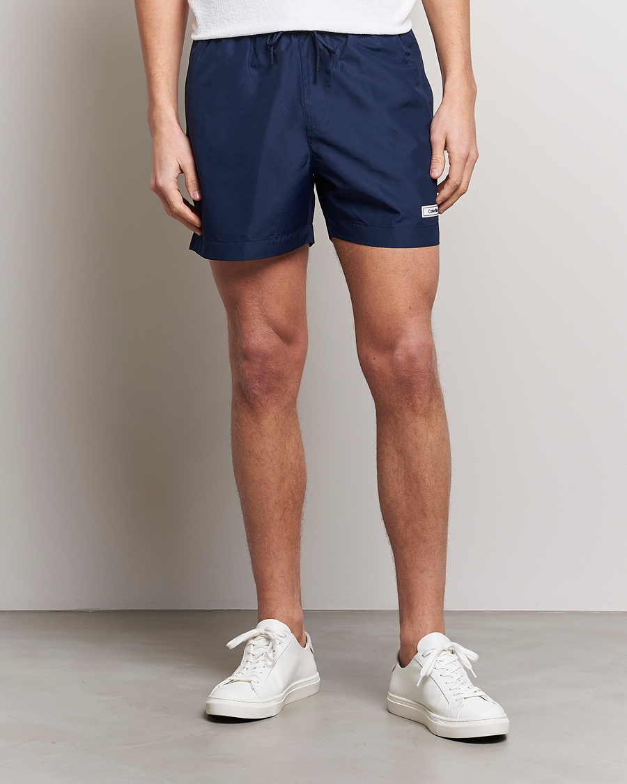 Hombres | Bañadores | Calvin Klein | Logo Drawstring Swimshorts Navy Iris
