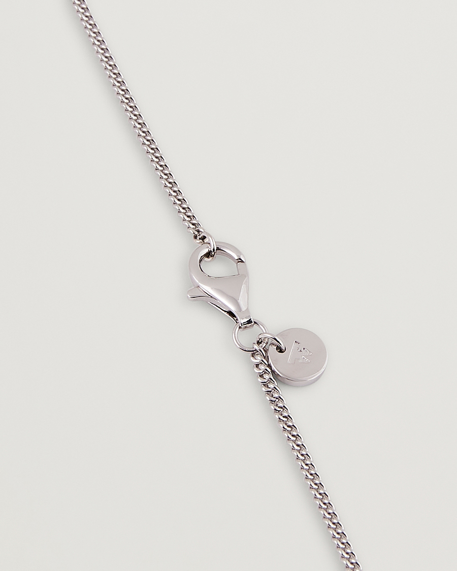 Hombres | Tom Wood Mined Cube Pendant Necklace Silver/Black | Tom Wood | Mined Cube Pendant Necklace Silver/Black