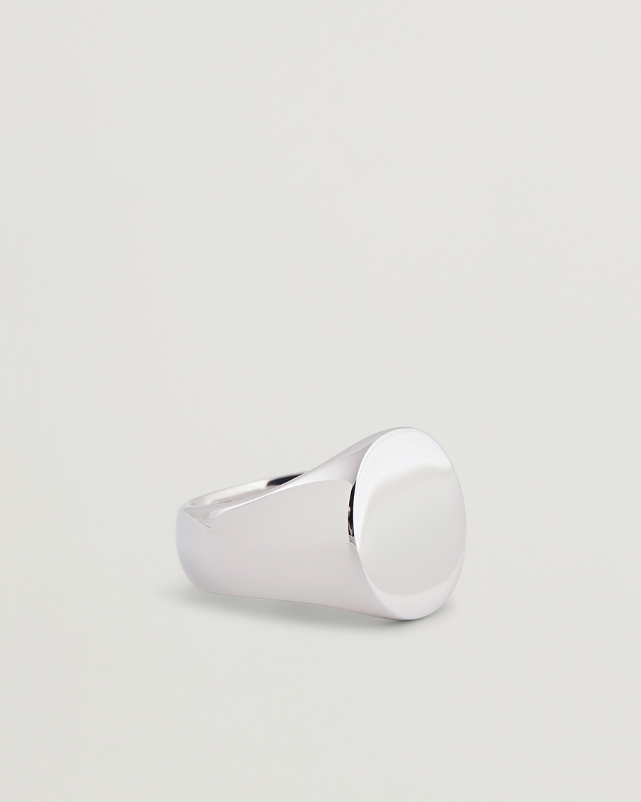 Hombres | Joyas | Tom Wood | Oval Polished Ring Silver
