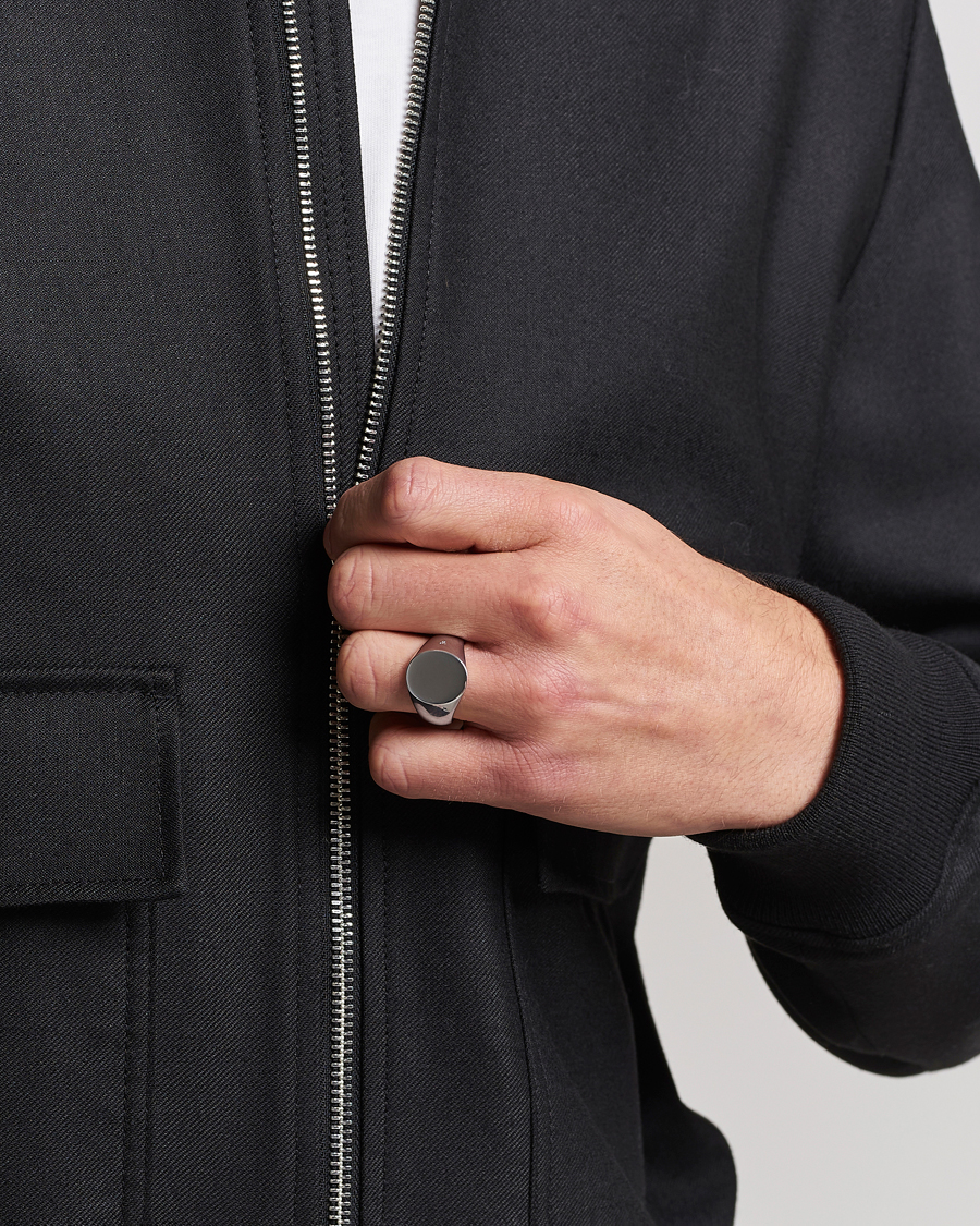 Hombres | Joyas | Tom Wood | Oval Polished Ring Silver