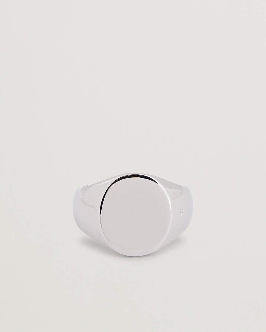 Hombres | Joyas | Tom Wood | Oval Polished Ring Silver