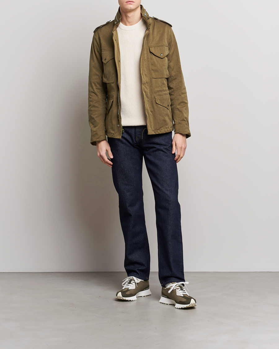 Hombres | Abrigos y chaquetas | Ten c | 9 oz OJJ Piece Dyed Short Field Jacket  Olive