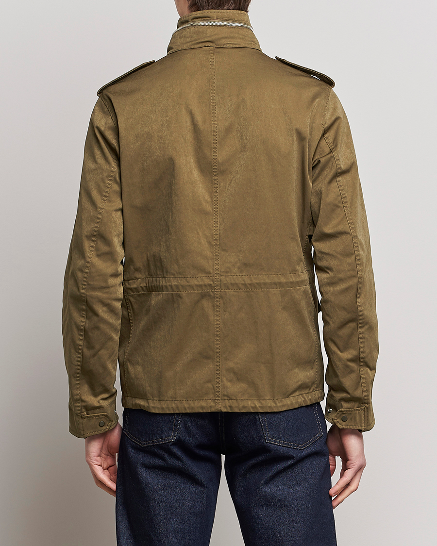 Hombres | Abrigos y chaquetas | Ten c | 9 oz OJJ Piece Dyed Short Field Jacket  Olive