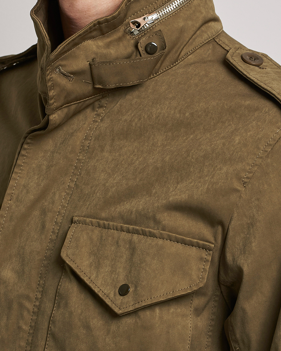 Hombres | Abrigos y chaquetas | Ten c | 9 oz OJJ Piece Dyed Short Field Jacket  Olive