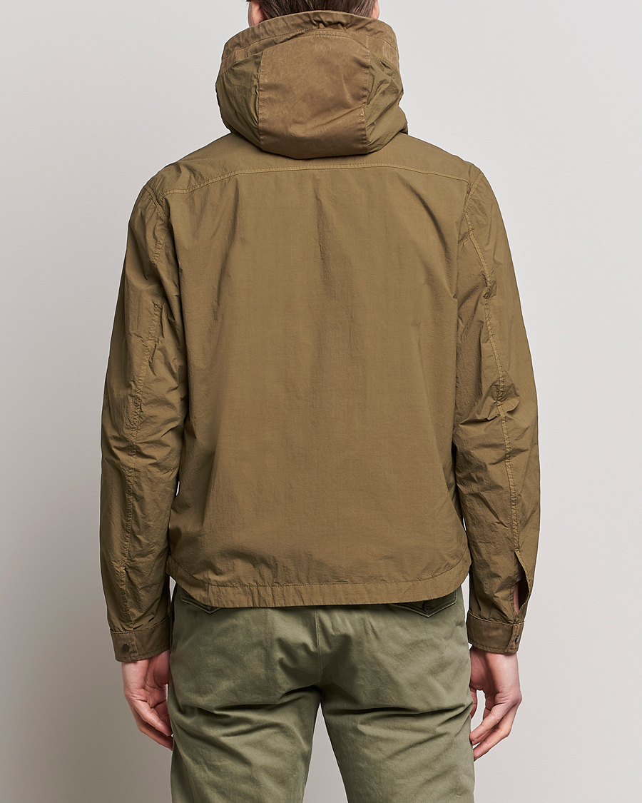 Hombres | Abrigos y chaquetas | Ten c | Garment Dyed Nylon Hooded Jacket Olive
